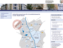 Tablet Screenshot of gutachterausschuss.dueren.de